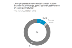 Lähes viidennes yrityksistä, joka oli palkannut henkilön palkkatuella, olisi palkannut kyseisen henkilön muutenkin.