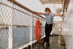 On the deck of the Georg Ots in 1984. Photo: Antti Eirola