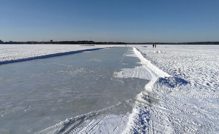 Laajalahden matkaluistelurata. Kuva: Mircos Kienanen/Helsingin kaupunki