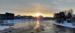 Pielisjoessa virtasi vettä hieman tavanomaista vähemmän joulukuussa. Kuva: Ilkka Elo / Pohjois-Karjalan ELY-keskus.