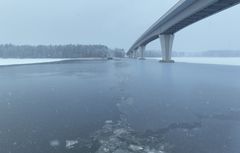 Utsikt över Skåldö bron från söder. Bild: WSP Finland Oy.