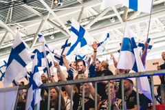 Suomen kannattajia Torinossa Bocuse d'Or-kilpailuissa. Kuva: Kim Öhman