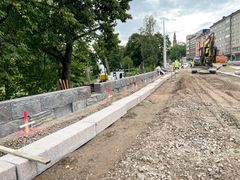 Työt etenevät Mannerheimintiellä. Kuva: Manskun katutyöt.