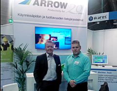 Pekka Pylkkänen, Arrow Engineering Oy ja Janne Räihä Sanomala Oy. Kuvaaja:Seija Hyppönen