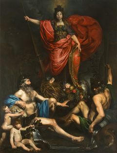 Valentin de Boulogne: Italian allegoria (1628–1629). Institutum Romanum Finlandiae. Kuva: Alessandro Vasari.