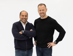 Toimitusjohtaja Peter Beckman (kuvassa oikealla) ja teknologiajohtaja Sameh El-Ansary perustivat Treydin Ruotsissa vuonna 2019. Nyt palvelu tulee Suomeen.