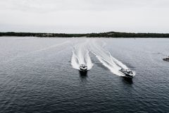 The minimalist Scandinavian design of Buster's biggest powerboats, the Phantom and Magnum models, has been carried over to its popular six-metre Buster XL and Buster XXL models