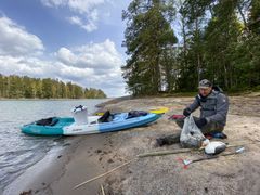 Itämeri Plogging kutsuu kaikki puhdistamaan Itämerta kajakki kerrallaan. Kuva: Mika Viitanen