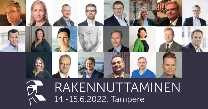 Rakennuttaminen on Raklin ja Kiinkon vuosittainen kiinteistö-, rakentamis- ja infra-alan johdon sekä asiantuntijoiden tapaamisfoorumi, joka järjestetään Tampere-talolla 14.-15.6.2022.