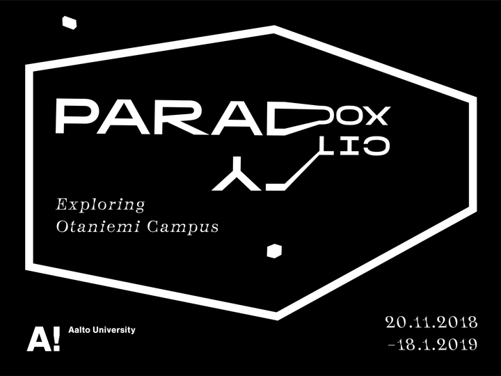 Paradox City
-näyttely kertoo Aalto-yliopiston kampuksen muodostumisesta vastakohtien kautta. Kuva: Aalto-yliopisto.