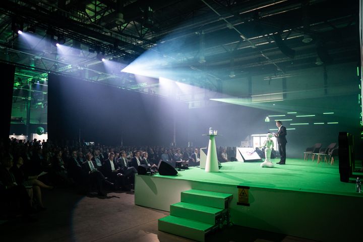 Tomas Hedenborg, the Chair of the MPD Organizing Committee and the President of the European Technology Industries association Orgalim, opening the MPD 2019 industry event at the crowded TähtiAreena in Tampere.