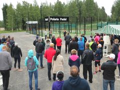 Polaria Padel -kentän avajaisia juhlittiin 15.6.2019. 
