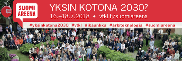 SuomiAreenan Asumisen tunti <3 ke 18.7. klo 14.30–15.30. Yhteistyössä Vanhustyön keskusliitto, SPEK, Muistiliitto, VALLI ry, Synocus Oy sekä Virkkulankylä Oy.