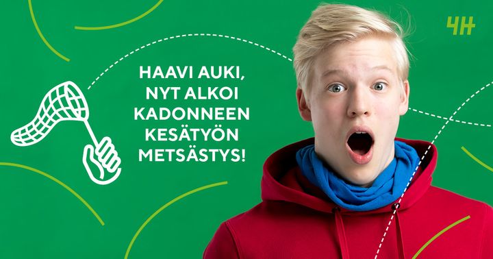 4H:n Kadonneen kesätyön metsästys -kampanja tukee nuoria, joilla ei ole vielä kesätyöpaikkaa.