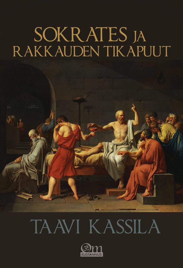 Sokrates ja rakkauden tikapuut, etukasi. Kannen suunnittelu: Oona Kassila.