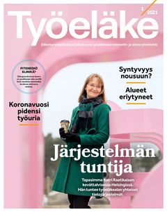 Työeläke-lehti uudistui ilmeeltään ja sisällöltään. Kannessa Katri Raatikainen. (Kuva: Karoliina Paatos)