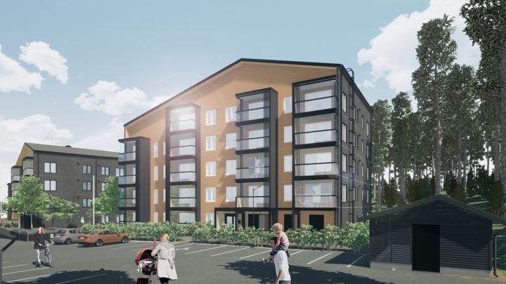 Tampereelle rakentuva Ilokkaanrinne 5–6 on Mangrove Asumisoikeus Oy:n ensimmäinen asumisoikeuskohde. Kuva: Arkkitehtitoimisto Helamaa & Heiskanen Oy