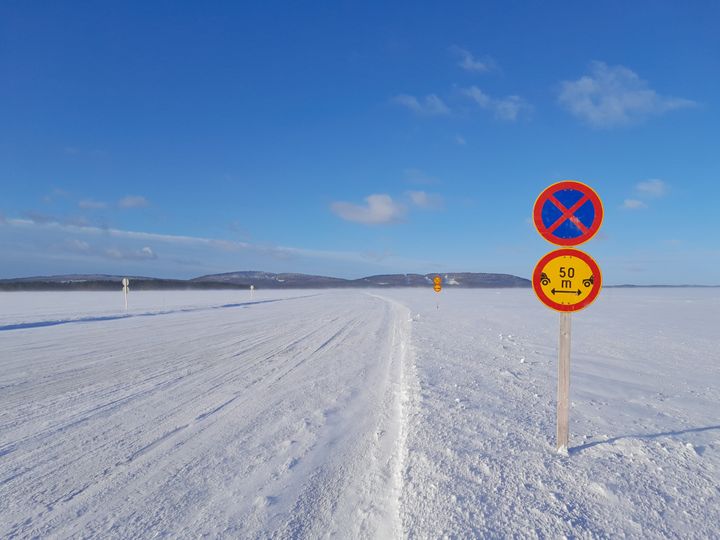 Kolin - Vuonislahden -jäätien kuvattuna 13.2.2023. Kuva: Ilkka Puumalainen