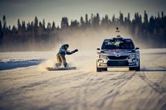 Kalle Rovanperä vetää Eero Ettalaa perässään. Photocredit: Red Bull Content Pool / Pasi Salminen