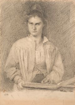 Hilda Flodin: Självporträtt (1901). Finlands Nationalgalleri / Konstmuseet Ateneum. Bild:  Finlands Nationalgalleri / Henri Tuomi.