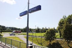 Det här området mellan Sjundeå station och kommuncentret är planlagt som höghustomter.