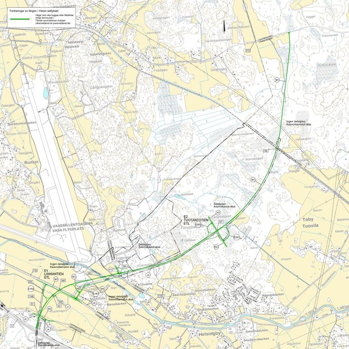 Tiesuunnitelmaluonnoksia esitellään yleisötilaisuudessa torstaina 11.5.2023 klo 18.00-20.00 Helsinbyn koululla Mustasaaressa