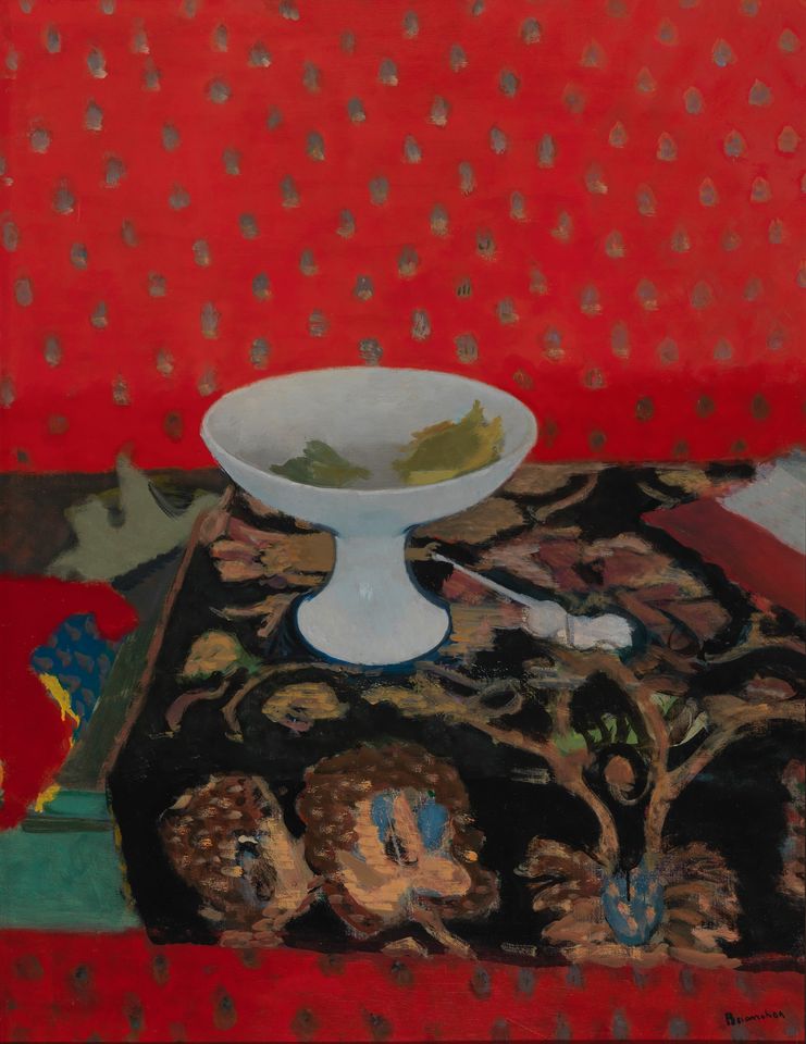 Maurice Brianchon (1899–1979), Asetelma, 1937, öljy kankaalle, 81 x 65 cm, HAM Helsingin taidemuseo, Leonard ja Katarina Bäcksbackan kokoelma. Valokuva: Hanna Kukorelli / HAM.