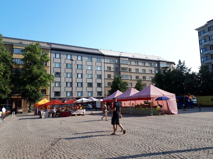 Töölöntori heinäkuussa 2018. Kuva: Aino Leskinen
