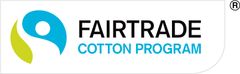 Uudessa raaka-aineohjelmassa mukana oleva yritys voi käyttää uutta valkopohjaista Fairtrade Cotton Program -tunnusta.