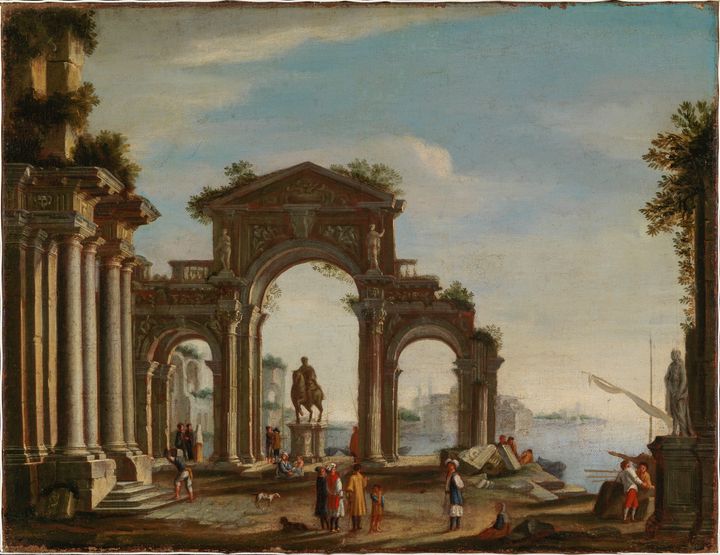 Nicola Viso (1724−1742): Rauniofantasia. Sinebrychoffin taidemuseo. Kuva: Kansallisgalleria, Hannu Pakarinen