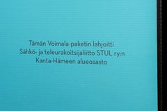 Kanta-Hämeen alueosasto on yksi Sähkö- ja teleurakoitsijaliitto STULn kuudentoista Voimalan lahjoittajista