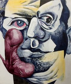 Teos: Juha Okko, Be a Pro, acrylic on canvas, 130x110 cm,
2018