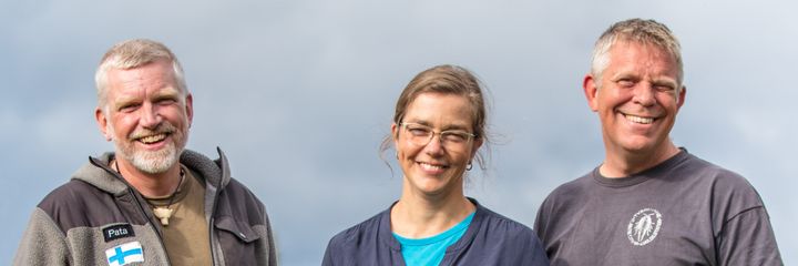 From the left to the right: Explorer Patrick Degerman, Dr Joanna Norkko, Professor Alf Norkko. Photo: Iain Macdonald