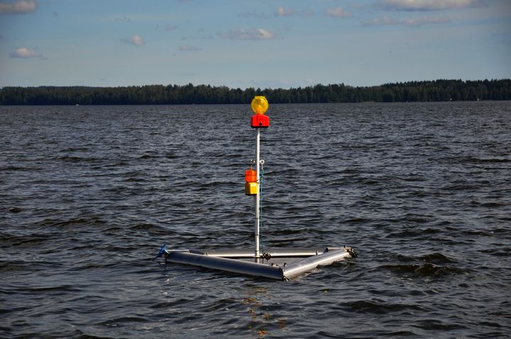 Mittauslaite Vanajanselällä.