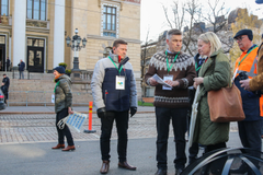 Vasemmalta MTK:n toiminnanjohtaja Jyrki Wallin, MTK:n pj. Juha Marttila, perussuomalaisten pj. Riikka Purra ja MTK:n metsävaltuuskunnan pj. Mikko Tiirola. Kuva: Juho Hämäläinen.