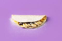 The Wrap -ravintolan banaaninutella-jälkiruokawrap