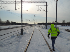 Utajärven nykyinen liikennepaikka etelän suuntaan kuvattuna. Kreate Rata jatkaa liikennepaikan raiteita 350 metrillä. (Kuva: Kreate Rata)