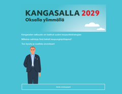 Kangasalan strategiaan voi tutustua pelaamalla kaupunginjohtajapeliä.