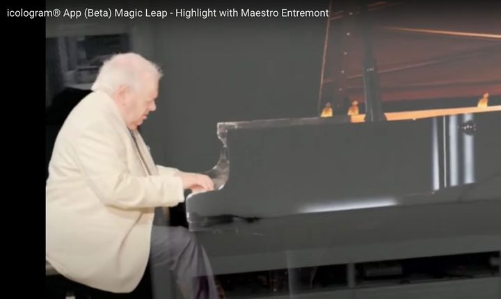 screenshot icologram® App / Philippe Entremont (piano) / Magic Leap device