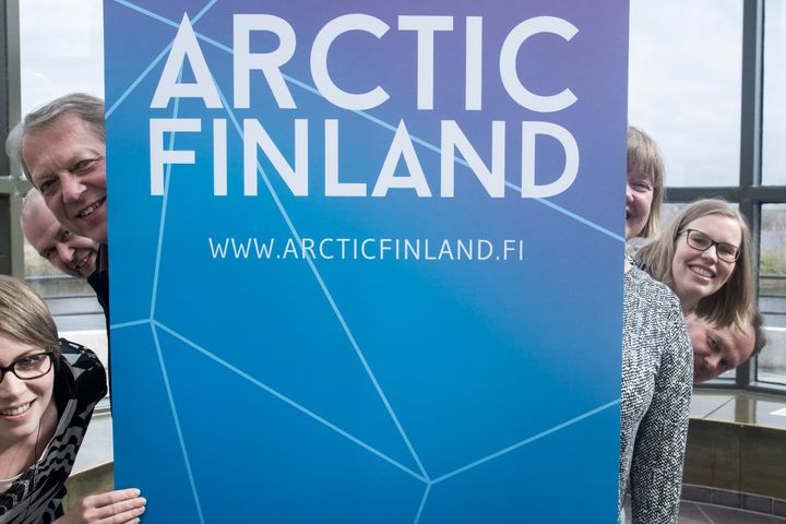 The ArcticFinland website is maintained by the Science Communications team at the Arctic Centre. In the photo (from left to right) Johanna Westerlund, Kari Viertola, Markku Heikkilä, Maija Myllylä, Anne Raja-Hanhela and Arto Vitikka. (This photo is free for use with editorial material about ArcticFinland. The credit line Photo: Risto Viitanen/Arctic Centre must be included.)
