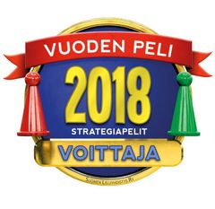 Vuoden Strategiapeli -leima.