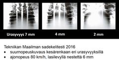 Däckets kontaktyta med vägen kan vid vått väglag överraskande minska till obefintlighet.