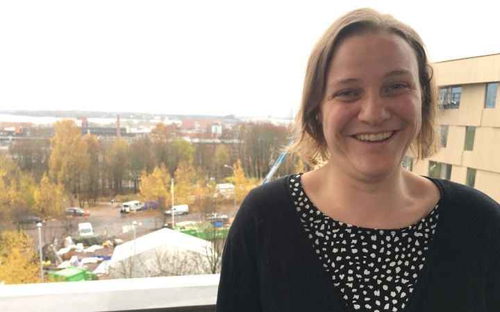 Vakuutusmatemaatikko Miriam Hägele. Kuva: Riitta-Leena Inki