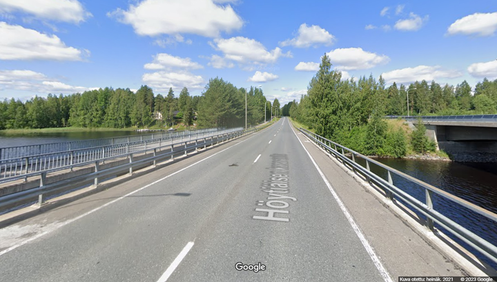 Höytiäisen kanavan siltatyömaa Marjalantiellä on jo käynnissä. Kuva: Google.