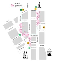 Map of the summer streets