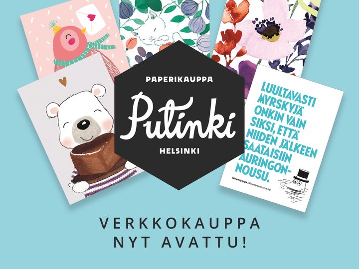 www.paperikauppaputinki.fi. Ilahduta kortilla.
