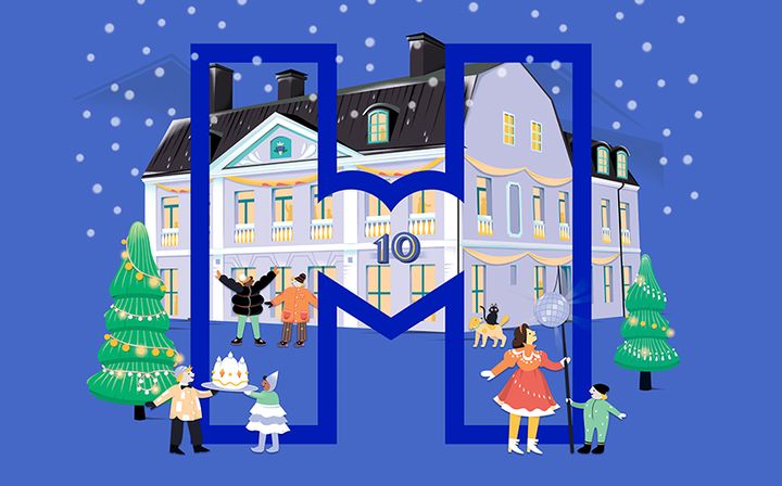 Lasten kaupungin 10v-syntymäpäiväjuhlaa ja Helsingin kaupunginmuseon joulukauden avajaisia vietetään 20.11.2022. Kuvitus: Riku Ounaslehto/Napa Agency.