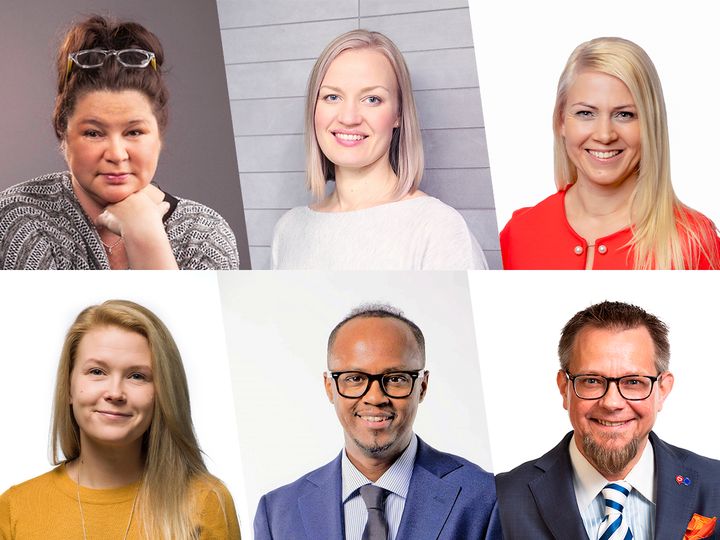 Kirsi-Kaisa Sinisalo, Helena Marttila, Satu Taavitsainen, Tiina Heikkinen, Husu Hussein, Niko Eskelinen