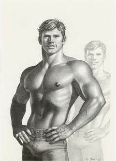 Tom of Finland: Nimetön, 1982. Kuva: Kansallisgalleria, Pirje Mykkänen