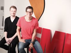 Jukka Immonen ja Kimmo Valtanen, EMI Capitol. Kuva: Pekka Mustonen